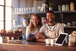 Couple owning Cafe